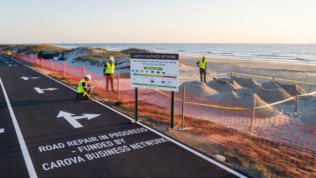 Road crews completing repairs near Carova beaches ahead of fall event season